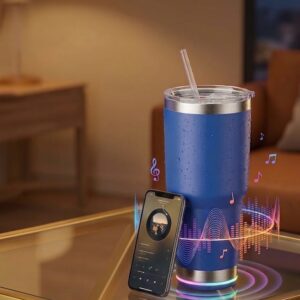 Vaso Inteligente con Bocina Bluetooth 30 oz / 900 ml| Mantén tu Bebida Fría o Caliente