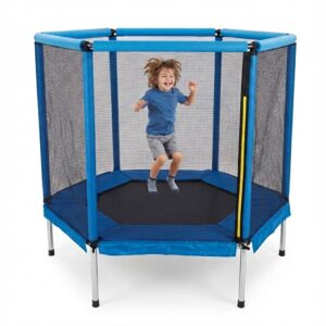 Trampolín Hexagonal Infantil Reforzado | Fácil de Armar y Súper Seguro