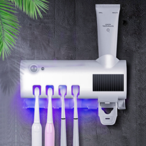 Desinfectante para cepillo de dientes esterilizador y soporte con luz LED UV función de esterilización JX-588