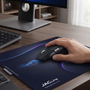 Mouse Pad Alfombrilla Jaclink JACL-MPJ01 – Superficie de Tela y Base de Goma